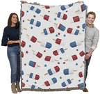 Pure Country Weavers Popsicles - Americana Gift Tapestry Throw Blanket Woven from Cotton - Made in The USA (72x54) - color: Popsicles, size: 72x54