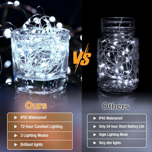 30 Pack Fairy Lights Battery Operated - 7ft 20 Led Twinkle Lights 3 Modes, Bulk Mini String Lights Waterproof for Mason Jars Vases DIY Party Wedding Decoration Christmas -Cool White - color: Cool White, size: 30 Pack