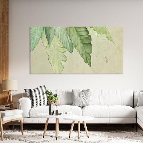 Canvas Wall Art Decor Modern Green Wall Art Prints Wall Art Pictures for Living Room Art Work for Wall Decor Boho Botanical Wall Art Decorations Artwork for Walls Bedroom Office Decor 20" X 40" - color: XY-01A, size: 40"L x 20"W