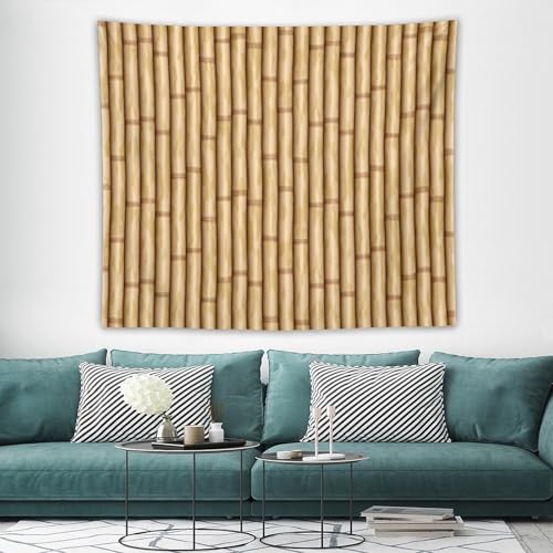 HZOHNAGO Bamboo Tapestry Retro Brown Bamboo Pattern Printed Wall Tapestry Painting Wall Hanging for Bedroom Living Room Dorm 60" W x 50" H - color: Bamboo-2, size: 60"L x 50"W