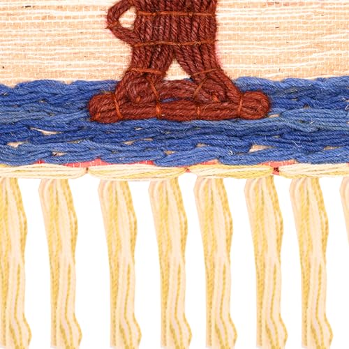 Tarini Gallery Hand Made Jute Wall Hanging Hand woven Tapestry Art Home View Natural Landscape Scenery for Home Office Decor and Gifting (Brown Tree) - color: Brown Tree