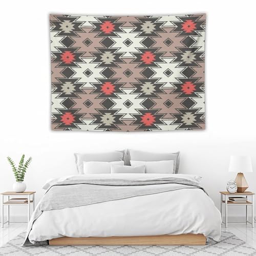 Aztec Tapestry, Native Boho Ethnic Tribal Geometric Bohemia Retro Vintage Tapestries Home Decor for Living Room Bedroom Decoration 40in Wx30in H (102×76cm) - color: Bohemian Tapestry-18, size: 40in"Wx30in"H (102×76cm)
