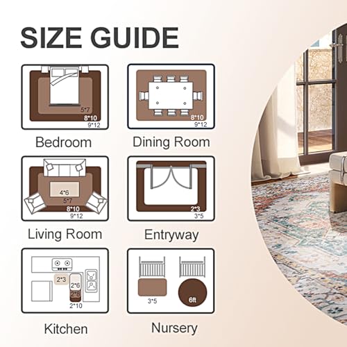 1.5 x 2.5ft Washable Rugs for Living Room Boho Flower Printed Area Rug Ultra Thin Rugs Carpet Non-Slip Distressed Carpet Aesthetic Area Rugs - color: Golden Beige and Soft Cream, size: 1.5 x 2.5ft / 18 x 30in / 45 x 75cm