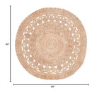 SAFAVIEH Natural Fiber Collection Area Rug - 5' Round, Natural, Farmhouse Jute Design, Ideal for High Traffic Areas in Living Room, Bedroom (NF174A) - color: Natural, size: 5' (Round)