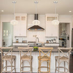 White Mini Rattan Pendant Light Hemp Rope Rattan Light Fixture Woven Pendant Wicker Chandelier Boho Chandelier for Kitchen Island - color: 8.7" White