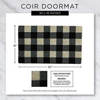 DII Hello Coir Fiber Doormat Non-Slip Durable Outdoor/Indoor, Pet Friendly, 18x30, Purple - color: Purple