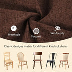 ELFJOY 4 Pack Chair Cushions for Dining Chairs Chair Pads Cushion for Kitchen Office Tufted Textured Square Seat Cushion with Ties (16" Dark Coffee) - color: Dark Coffee