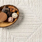Nuloom Kerry Cream, 6' Square, Geometric, Soft and Cozy, High Traffic, Stain Resistant, Easy Clean, Durable Area Rug for Bedroom, Living Room, Dining Space, Den, Foyer, Entryway - color: Kerry Cream, size: 6' x 6' (Square)