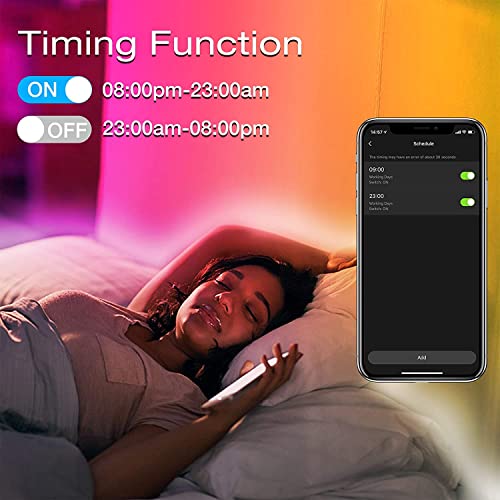 DAYBETTER Smart WiFi Led Lights, Tuya App Controlled, Compatible with Alexa and Google Assistant, Timer Schedule, RGB Strip Color Changing Décor for Bedroom Party Kitchen, 200ft - size: 200FT