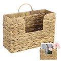 Magazine Holder Wall Basket Water Hyacinth Woven Mail Organizer | Wall Hanging Baskets Letters & Storage Decorative Mail Holder Magazine Rack Hanging Basket 11.8x4.3x7.9 Inch