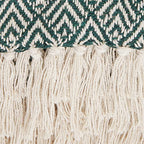 DII Diamond Throw Collection Cotton Woven, 50x60, Hunter Green - color: Hunter Green