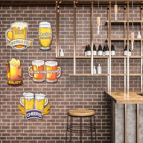5Pcs Vintage Beer Metal Tin Signs, Retro Wall Decor Plaque Poster, Funny Beer Pub Signs, Metal Sign Iron Wall Art Decorations Garden Bar Accessories for Home Pub Club (Tin Sign04) - color: Tin Sign04