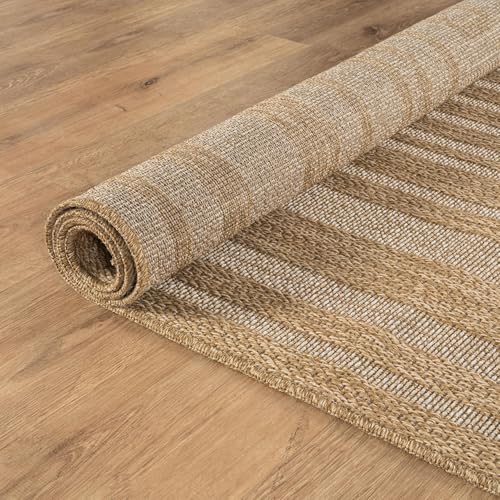 Beverly Rug Easy Jute Framed Border Entry Rug 2x3 Washable Durable Indoor Outdoor Area Rugs for Living Room Patio Office Stain Resistant Non Shedding Casual Indoor Outside Carpet 2 x 3 Natural - color: Framed/Natural, size: 2' x 3' (Rectangular)
