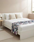 Serafina Home Throw Blanket: Velvelty Soft, Durable Fleece Accent for Bed or Couch (Multicolored Boho, 50 x 70 inches)