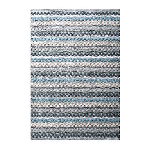 Cotton Chenille Hand Woven Area Rug 2x3 Feet - Aqua Combo, Reversible Quick Water Absorbent Accent Floor Rugs Ideal for Bathroom, Kitchen, Bedroom | Spa Blue Soft Washable Durable Mat for Home Décor - color: Aqua Combo, size: 2 x 3 feet