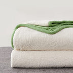 Longhui bedding Sage Green Acrylic Cable Knit Sherpa Throw Blanket - Thick, Soft, Big, Cozy Sage Green Knitted Fleece Blankets for Couch, Sofa, Bed - 50 x 63 Inches - color: Sage Green, size: 50" x 63", Standard