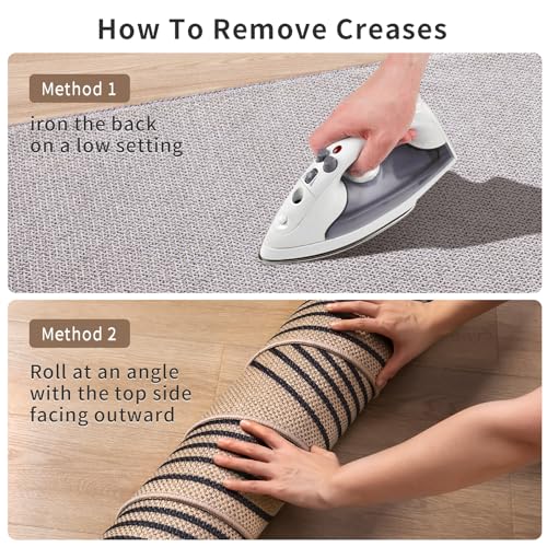 Tangsoo Easy Jute Rug,2x3 Washable Small Area Outdoor Rug for Entryway Modern Black Non-Slip Thin Small Throw Mat Farmhouse Indoor Carpet for Entry Kitchen Front Porch Entrance - color: Black, size: 2x3ft
