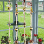 Shappy 4 Pieces Air Plants Holders Hanger Air Plant Wall Hanger Handmade Rope Hanging Plant Holder Woven with 4 Hooks for Home Decoration
