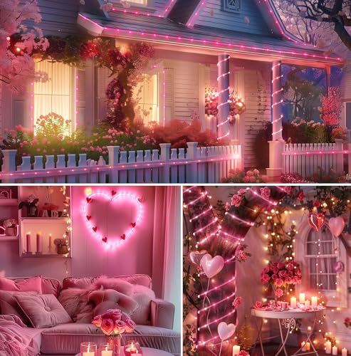 Minetom Color Changing Rope Lights: 72 Ft 220 LED Outdoor String Lights with Plug | Big Twinkle Lights for Bedroom Wedding Patio Garden Christmas Decor | 16 Colors - size: 72 FT Not Connectable
