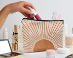 IWXYI Boho Cosmetic Bag,Mid-Century Boho Sunshine Women's Makeup Bag Case Bags Zipper Pouch Travel Toiletry Gifts For Women Teenage Girls - color: boho sunlight