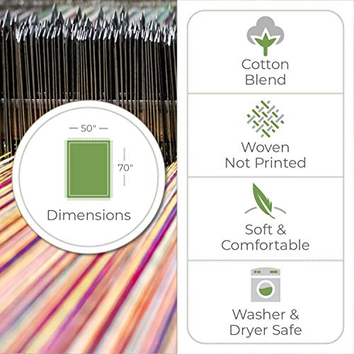 Pure Country Weavers Scotland - National Flower The Flowering Thistle Blanket - Gift Tapestry Throw - Woven from Cotton - Made in the USA (72x54) - color: Scotland Thistle, size: 72" x 54"