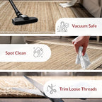 nuLOOM Rikki Coastal Braided Jute Area Rug, 9x12, Off-white - color: Off White, size: 8'6" x 11'6" (Rectangular)