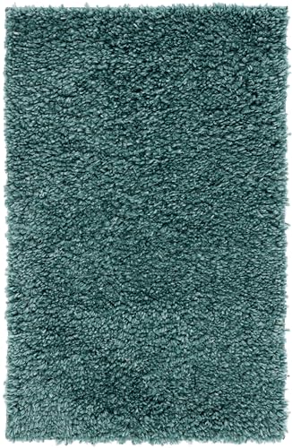 SAFAVIEH August Shag 900 Collection Accent Rug - 2' x 3', Green, Transitional Design, Ideal for High Traffic Areas in Hallway, Bathroom & Home Office (AUG900Y-2) - color: Green, size: 2' x 3' (Rectangular)