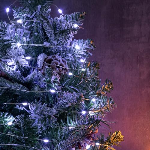 Fairy Lights Plug in,66FT 200LEDs Waterproof Led String Lights,8 Modes Remote Twinkle Light for Outdoor Indoor Christmas Wedding Birthday Garden Party Decorations,Silver Wire,Cool White - color: Cool White, size: 66FT 200Leds
