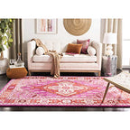 SAFAVIEH Bellagio Collection Accent Rug - 4' x 6', Red & Pink, Handmade Medallion Wool, Ideal for High Traffic Areas in Entryway, Living Room, Bedroom (BLG545B) - color: Red/Pink, size: 4' x 6' (Rectangular)