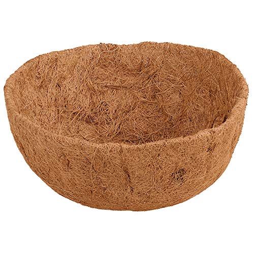 Arcadia Garden Products Extra Durable CB54 18-inch Coco Liner for Round Hanging Basket Planters, Natural Coconut Fiber Replacement Liner for Garden Outdoor Flower Pots - size: 18-Inch, style: Round Basket