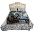Pure Country Weavers Hobsyllwin and Kume Dragon Blanket by Ciruelo - Gift Fantasy Tapestry Throw Woven from Cotton - Made in the USA (72x54) - color: Hobsyllwin & Kume