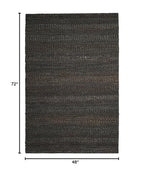SAFAVIEH Area Rug 4x6 - Natural Fiber Collection - Charcoal, Handmade Jute, Braided Woven Design, Ideal for Entryway, Living Room, Bedroom (NF212C) - color: Charcoal, size: 4' x 6' (Rectangular)