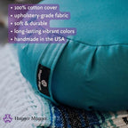 Hugger Mugger Zafu Meditation Cushion - Support in Cross-Legged Sitting, Buckwheat Filled, Durable Fabric, Convenient Handle, Handmade in USA - color: Plum