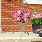 CITYES 2 Pcs Hanging Basket for Wall Conical Hanging Wicker Basket with Hemp Rope Handmade Wall Planter for Garden Home Flowers Planters Boho Decor Front Door Porch Entryway (Flowers Not Included)