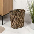 happimess HPM1401B-SET2 Miles Rustic Farmhouse Handwoven Water Hyacinth 4.5-Gallon Tapered Oval Wicker Watebasket, Brown (Set of 2) - color: Brown
