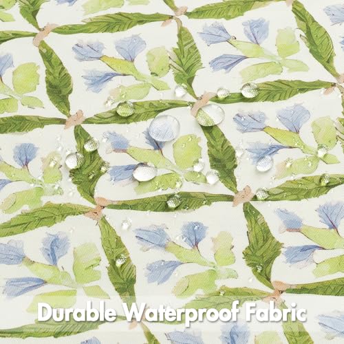 MIULEE Floral Decorative Pillow Covers Set of 2,Block Print Throw Pillowcases Outdoor Boho Farmhouse Vintage Summer Accent Cushion Covers for Couch paito Garden Sofa Bed 20x20 Inch, Green - color: Green, size: 20" x 20" (Pack of 2)