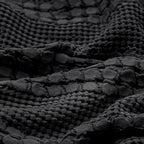 PHF 100% Cotton Waffle Pillow Shams Standard Size, 2 Pack 20" x 26" Soft Skin-Friendly Pillowcases, No Filling, Aesthetic Woven and Breathable Waffle Weave Pillow Case Covers for Bed, Black - color: Black, size: 26" x 20" (Pack of 2)