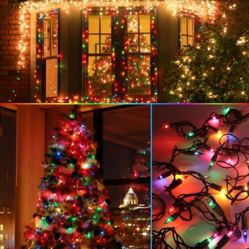 Multicolor Christmas String Lights, 100 Count, Incandescent Mini Christmas Lights, Connectable Xmas Tree Light for Indoor Outdoor Garland Birthday Holiday Wedding Festival Party - color: Multicolor