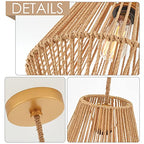 Woven Pendant Lights Hanging Lamp with 12" Hand Rattan Basket Shade Antique Brass Brush Paint Finish for Kitchen Island Farmhouse Dining Room Bar Bedroom Foyer Hallway - color: A- Brass