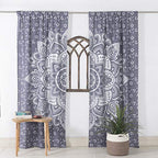 Popular Handicrafts Indian Hippie Bohemian Beautiful Ombre Color Mandala Curtain Panels Grey Silver - color: Grey Silver, size: 38"W x 83"L (Pack of 2)