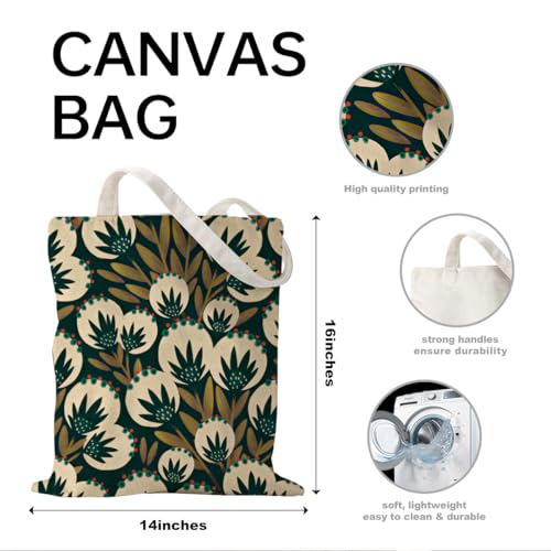 Boho Style Canvas Bag for Women Boho Fashion Tote Bag for Bohemian Lover - color: Midnightbloom Bag