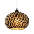 Island Pendant Light Black Natural Hand-Woven Bamboo Pendant Lights 1-Light Boho Light Fixtures Farmhouse Rustic Hanging Lamp for Living Room Dining Room Bedroom - color: Black Rattan, 1-Light