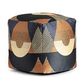 Anji Mountain Square Pouf, Martinique Orange, 18" x 18" x 18", Multicolor - color: Martinique Orange