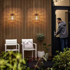 Livinlarge Solar Pendant Light Outdoor,Chandelier Hanging Lantern with Edison Bulb,Boho Solar Powered Lamps IP44 Waterproof for Gazebo Tree Porch Yard Porch Patio Garden Backyard Decorative - style: Solar Pendant Light