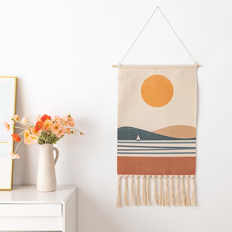 BMIDRUT Wall Hanging Macrame Woven Tapestry Bohemian Tapestries Art Tapestry for Home Apartment Dorm Room Backdrop 20x35 Inch - color: C4