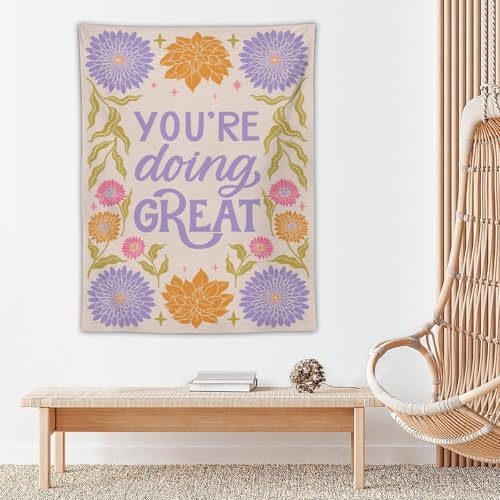 DDCBNS Vintage Flower Tapestry,Retro 50s 60s Floral Tapestry Wall Hanging Home Décor for Girls Bedroom Living Room Dorm Wall Décor W30 x 40" H - color: Bohemian Style_04, size: 40"L x 30"W