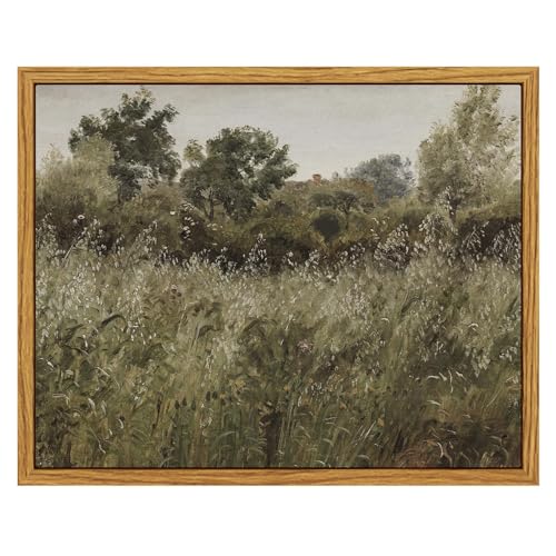 InSimSea Framed Canvas Wall Art Vintage Decor, Small Canvas Wall Art, Living Room Desk Decor, Vintage Farmhouse Wall Decor for Bedroom Living Room, Ready to Hang Wall Artwork, 8"x10" - color: Grassland, size: 10"L x 8"W