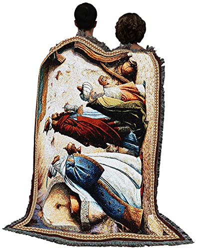 Pure Country Weavers Christmas Three Kings Blanket by Lynn Bywaters - Wise Men Gift Christmas Tapestry Throw Woven from Cotton - Made in the USA (72x54) - color: Three Kings