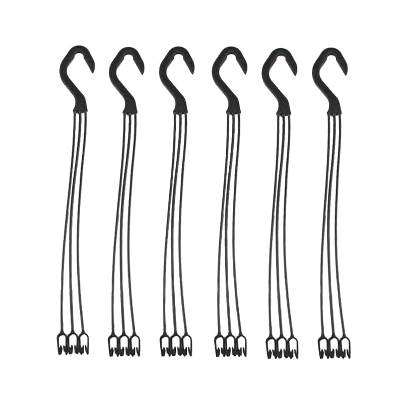 USUNQE Hanging Planter Holder, 6 pcs Plastic Chain for Hanging Flower Pot Plant Hook Lantern Bird Feeder Outdoor Basket