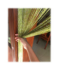 1x2 M Door String Curtain Rare Flat Thread Fringe Panel Room Divider Cute Strip Tassel for Wedding Coffee House Restaurant Parts - color: Tea Green